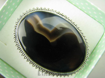 bpe8711 Cudo !  GIGANT 24G Niezwykły Regulowany OKAZ Pierścień Pierścionek Duża Tafla AGAT BRAZYLIJSKI r.17, r.18, r.19, r.20, r.21, r.22 Srebro 925 #