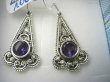 bkee1068 Egzotyczne Uwodzicielki Długie Lekkie Kolczyki Fioletowy Ametyst - kamień mądrości Srebro 925 - 4
