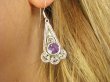 bkee1068 Egzotyczne Uwodzicielki Długie Lekkie Kolczyki Fioletowy Ametyst - kamień mądrości Srebro 925 - 6