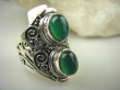 bpe8230 Egzotyczny Pierścień zielony ONYKS regeneruje SERCE, EGZEMY, PAMIĘĆ r.15 ażurowa obrączka Srebro 925 # - 4