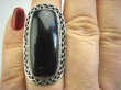 bpe4383 Biżuteria Orientalna !!! Długi 3.9 cm Pierścień z onyksem ONYKS regeneruje SERCE, EGZEMY, PAMIĘĆ r.13/r.14 Srebro 925 # - 4