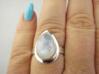 bpe9352 Delikatny Pierścień Pierścionek z kamieniem księżycowym KAMIEŃ KSIĘŻYCOWY r.20/ r.21 lśniące Srebro 925 - 7