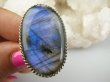 bpe9260 Duży 20G Regulowany Pierścień Pierścionek Labradoryt Spektrolit kamień odwagi r.16, r.17, r.18, r.19 Srebro 925 # - 4