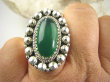 bpe9496 PIĘKNY OKAZ !!! Wyjatkowy Pierścień Pierścionek Zielony ONYKS regeneruje SERCE, EGZEMY, PAMIĘĆ r.13 Srebro 925 # - 3
