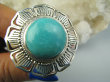 bpe9661 Biżuteria Orientalna Baśniowy GIGANT 26g ! Pierścień Pierścionek z naturalnym Turkusem TURKUS Turkusy r.17 Srebro 925 # - 10