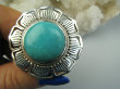 bpe9661 Biżuteria Orientalna Baśniowy GIGANT 26g ! Pierścień Pierścionek z naturalnym Turkusem TURKUS Turkusy r.17 Srebro 925 # - 7