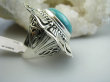 bpe9661 Biżuteria Orientalna Baśniowy GIGANT 26g ! Pierścień Pierścionek z naturalnym Turkusem TURKUS Turkusy r.17 Srebro 925 # - 8