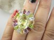 bpee4640 Wooow BOSKO PIĘKNY WIELOBARWNY Lux Pierścień Pierścionek naturalny Cytryn Lemon, Ametyst, Granaty, Oliwin, Blue Topaz r.14 SREBRO 925 # - 3