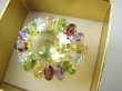bpee4640 Wooow BOSKO PIĘKNY WIELOBARWNY Lux Pierścień Pierścionek naturalny Cytryn Lemon, Ametyst, Granaty, Oliwin, Blue Topaz r.14 SREBRO 925 # - 11