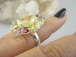 bpee4640 Wooow BOSKO PIĘKNY WIELOBARWNY Lux Pierścień Pierścionek naturalny Cytryn Lemon, Ametyst, Granaty, Oliwin, Blue Topaz r.14 SREBRO 925 # - 4