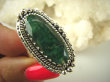 bpee3790 Szmaragdowy Pierścień zielony Szmaragd Indyjski w orientalnej oprawie Szmaragdy r.19 Srebro 925 # - 2
