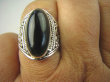 bpe6357 Śliczny Orientalny Pierścień Czarny ONYKS regeneruje SERCE, EGZEMY, PAMIĘĆ r.16 ażurowa obrączka Srebro 925 - 13