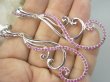 bkee1173 Ależ piękne Eleganckie Spirale NIEZWYKŁE Długie 7.2 cm lekkie Kolczyki na sztyft z Rubinami, Rubin kamień Miłości  RUBINY SREBRO 925 - 6