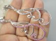 bkee1173 Ależ piękne Eleganckie Spirale NIEZWYKŁE Długie 7.2 cm lekkie Kolczyki na sztyft z Rubinami, Rubin kamień Miłości  RUBINY SREBRO 925 - 7