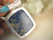 bwe3699 KRÓLEWSKI GIGANT 6.5 cm / 4.5 cm Masywny 50 gramów !!! Wisior Zawieszka LAPIS LAZULI strażnik prawdy i mądrości Srebro 925 # - 9