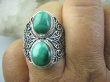 bpe5926 Biżuteria Egzotyczna !!! Pierścień Zielony MALACHIT - pobudza kreatywność r.21 Srebro 925 # - 6