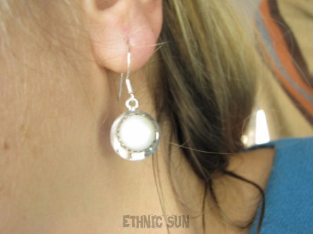 bkee1117 Śliczne Delikatne lekkie Kolczyki biała Perła Perły Hodowlane - osteoporoza lśniące Srebro 925