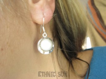 bkee1117 Śliczne Delikatne lekkie Kolczyki biała Perła Perły Hodowlane - osteoporoza lśniące Srebro 925