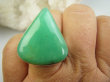 bpe9695 Przepiękny rzadki CHRYZOPRAZ , ciężki do dostania ZIELONY KOJĄCY Klasyczny Duży 16g!! Regulowany Pierścień Pierścionek Chryzopraz - eliminuje stres r.17, r.18, r.19, r.20, r.21, r.22 Lśniące Srebro 925 # - 6