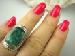 bpee3689 Szmaragdowy Klejnot Pierścień zielony Szmaragd Indyjski Szmaragdy r.14 Srebro 925 # - 3