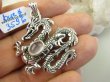 bwe3596 Przepiękny Wisior Smoczysko symbol MĄDROŚCI I OCHRONY SMOK - Mocny AMULET na POMYŚLNOŚĆ I SIŁĘ, Kwarc Różowy SREBRO 925 # - 3