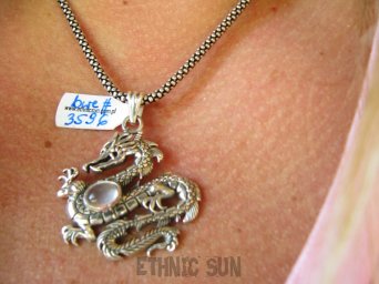 bwe3596 Przepiękny Wisior Smoczysko symbol MĄDROŚCI I OCHRONY SMOK - Mocny AMULET na POMYŚLNOŚĆ I SIŁĘ, Kwarc Różowy SREBRO 925 #