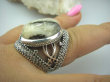 bpe5267 Biżuteria Egzotyczna !!!! Cudo Okaz Pierścień kojący wielobarwny Jaspis - uspokaja duszę r.18 szeroka ażurowa obrączka Srebro 925 # - 4