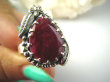 bpee4309 Czarodziejsko Piękny CUDOWNY Pierścień Pierścionek Rubin Indyjski w orientalnej oprawie Rubiny r.14/r.15 Srebro 925 # - 8