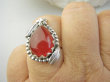 bpe9385 Czarodziejsko Piękny Orientalny Pierścień Pierścionek czerwony Onyks r.19 Srebro 925 # - 8