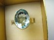 bpee4705 BŁĘKITNE CUDEŃKO  !!! Lśniący Klejnot Klasyczny Pierścień Pierścionek laboratoryjny BLUE TOPAZ - kamień młodości r.18 Srebro 925 # - 13