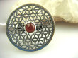 bpe3519 Duży Pierścień KWIAT ŻYCIA - SILNY AMULET OCHRONNY !!!! Ażurowy ORIENTALNY Pierścień Karneol  r.17 SREBRO 925 # - 8