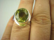 bpee3532 LŚNIĄCY KLEJNOT !!! Piękny Pierścień Żółty CYTRYN LEMON  - kamień antycukrzycowy r.13 Srebro 925 # - 9