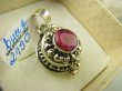 bwee2190 Rubinowy Skarb !!! Delikatny Sekretnik Zawieszka Na Zdjęcia lub Marzenia Otwierany Wisior Rubin Indyjski Srebro 925 # - 5
