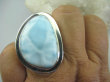 bpe6138 Śliczny Pierścień RZADKI kamień Błękitny Anielski LARIMAR - stawy, serce lęki , otwiera czakrę gardła r.17 Srebro 925 # - 6