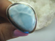 bpe6138 Śliczny Pierścień RZADKI kamień Błękitny Anielski LARIMAR - stawy, serce lęki , otwiera czakrę gardła r.17 Srebro 925 # - 8