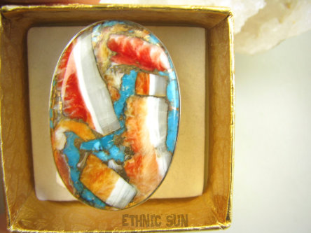 bpe8880 Wielobarwny Duży Pierścień Pierścionek OSTRYGOWY TURKUS MIEDZIANY TOSTRYGA Muszla złota MIEDZ r.17 Srebro 925 #