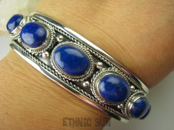 bb2980 Egipska KSIĘŻNA aż 65 gramów BOSKA !!!! CACKO Wielka Masywna Otwarta bransoleta królewski Lapis Lazuli, Indian Nawaho ORLE PIÓRO Srebro 925 #