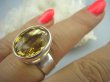 bpee2876 SŁONECZNY KLEJNOT !!! Piękny Pierścień CYTRYN niezwykły szlif OKAZ NAJWYŻSZA JAKOŚĆ KAMIENIA Cytryn - kamień antycukrzycowy r.15 Srebro 925 # - 2