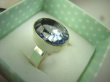 bpee3862 UNIKAT CACKO Delikatny Pierścień z nocnym Mystic Topazem (NIGHT) w lśniącej oprawie Mystic Topaz NIGHT r.18 SREBRO 925 # - 10