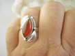bpe9393 Delikatna piękność śliczny Pierścień Pierścionek czerwony Onyks r.19 Srebro 925 - 10
