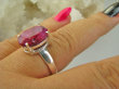 bpee4360 PIĘKNY Elegancki Pierścień Pierścionek OKAZ Rubin Indyjski Rubiny r.22 Srebro 925 - 2