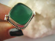 bpe6305 Biżuteria Orientalna !!! Otwierany Pierścień na Zdjęcia, Marzenia lub truciznę SEKRETNIK Zielony ONYKS r.14 Srebro 925 # - 5