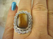 bpe6504 Egzotyczny Pierścień Tygrysie Oko - Wspomaga Oczy Astma Krążenie i TRAWIENIE r.16 Srebro 925 # - 4