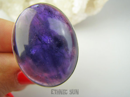 bpe9309 GRUBY Okaz 20 g Regulowany Pierścień Pierścionek AMETYST Kamień Mądrości (migrena bezsenność ) r.13, r.14, r.15 Srebro 925 #