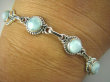 bb2771 Anielski Kamień !!! Delikatna Bransoleta Bransoletka Larimar - stawy, serce lęki, otwiera czakrę gardła orientalne Srebro 925 # - 4