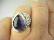 bpe8903 Orientalny Pierścień Pierścionek zdobiona obrączka naturalny AMETYST - kamień mądrości r.17 Srebro 925 # - 4