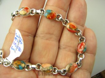 bb3683 Wielobarwna Ostryga Klasyczna Bransoleta TURKUS OSTRYGOWY MIEDZIANY Turkus OSTRYGA Muszla złota MIEDZ lśniące Srebro 925 #