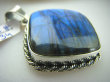 bwe2734 MAX BLASK Magicznie PIĘKNY gruby wisior 22 G! Niebieski LABRADORYT Spektrolit - kamień Zorzy Polarnej SREBRO 925 # - 10