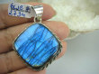 bwe2734 MAX BLASK Magicznie PIĘKNY gruby wisior 22 G! Niebieski LABRADORYT Spektrolit - kamień Zorzy Polarnej SREBRO 925 # - 3