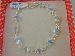 bb3835 BŁĘKITNE CUDO !!!! Przepiękna delikatna Bransoleta Bransoletka z kamieniami młodości - 10 sztuk kamieni BLUE TOPAZ RZADKOŚĆ Srebro 925 # - 7